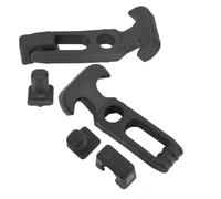 NESTINGHO Loquets de Fermeture à Ressort en Caoutchouc Noir 2 Pièces pour Capot de Moteur et Coffre d’Outils, Acier Inoxydable, Résistants à l’Eau, Absorption des Chocs, pour