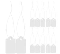 NESTINGHO Lot de 1 D'étiquettes de Prix Inscriptibles en Papier Blanc avec Ficelle Solide et Résistantes la Décoloration pour Bijoux et Bracelets Lors de Fêtes