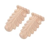 NESTINGHO Lot de 2 Appliques en Bois Sculpté Beige Non Peint pour Décoration Murale Vintage Support Colonne Romaine, Installation Facile pour Têtes de Lit et Cheminées