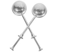 NESTINGHO Lot de 2 Infuseurs à Thé en Acier Inoxydable 304 Poignée Rétractable et Trous Uniformes pour Maison et Restaurant, Plusieurs Styles Argenté Plusieurs styles