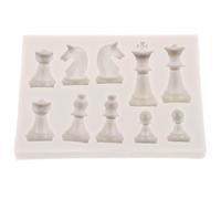 NESTINGHO Moule à Pièces D'échecs en Silicone Blanc pour Artisanat et DIY | Moule Planche à Découper Resine Epoxy, Moules Artisanaux Réutilisables