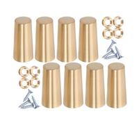 NESTINGHO Pieds Coniques en Cuivre Résistant Ternissement 8pcs pour Planche à Découper Support de Plateau D'exposition Doré Entretien Facile et Coffret à Bijoux pour Décoration Maison