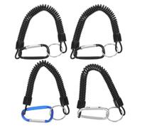 NESTINGHO Porte-clés à Ressort Extensible Rétractable 4 Pièces PU Alliage Couleur Aléatoire