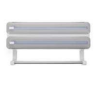 NESTINGHO pour Film Étirable et Papier Aluminium en ABS Solide Distributeur Double Couche Rangement Essuie-Tout, pour Usage Domestique et Professionnel