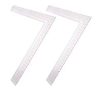NESTINGHO Règle Carrée en Plastique de L pour Couture Échelle de Précision, Combinaison D'équerre et Règle Graduée, pour Création de Patrons et Design de Mode, Lot de 2 Pièces