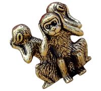 NESTINGHO Statue de Singe en Cuivre Or pour Décoration Créative de Bureau ou Vitrine, Figurine Animaux Artisanale Élégante et Moderne