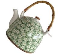 NESTINGHO Théière Japonaise en Céramique Verte avec Infuseur, Légère et Classique, Maison Salons de Thé, Grosse Capacité et Style Vintage