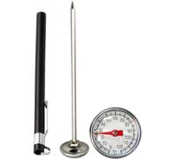 NESTINGHO Thermomètre Cuisine en Acier Inoxydable Noir Haute Précision sans Pile pour Café et Yaourt, Mini Instrument pour Usage Domestique et Cuisson
