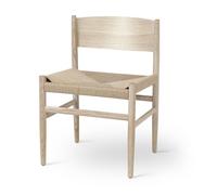 Mater Nestor Chaise de Table à Manger Mat Chêne Laqué/Fil de Papier