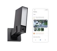 NETATMO Caméra de Surveillance Extérieure, Wi-Fi 5 GHz, 2K HDR, Détection IA Personnes/Véhicules/Animaux, Projecteur LED 12 W, Sirène Intégrée 105 dB, Stockage Local, Sans abonnement, Noire, NOC-2-AMZ