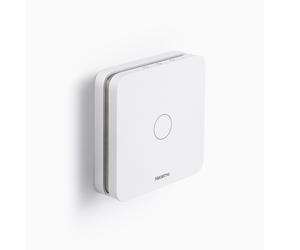 Netatmo CO Detector NCO-EC : Détecteur de Monoxyde de Carbone sans fil, alimentation batterie Lithium, dimensions 100x100x23mm, compatible Homekit, certifications NF & CE.