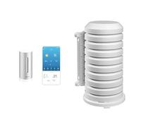 Netatmo Module Additionnel Intérieur pour la Station Météo Netatmo & TFA Dostmann Housse de Protection pour émetteur extérieur, 98.1114.02, Facile à Monter, Blanc, 10,2 x 9,5 x 17,5 cm