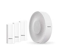 Netatmo Pack Accessoires de la Caméra Intérieure: Sirène Intérieure Intelligente + Détecteurs d'Ouverture Intelligents, sans Fil, 110 DB, Détection des Vibrations