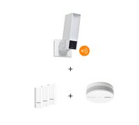 Netatmo Présence Blanc avec Sirène + DTG PRO & Capteur de Fumée Intelligent en O