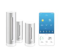 Netatmo Station Météo avec Capteur Extérieur Sans Fil et Module Supplémentaire - Suivi du Climat Intérieur et Extérieur, Compatible Alexa, Google Home & Apple HomeKit, NBU-NWS-NIM-EU