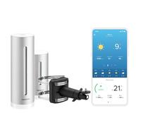 Netatmo Station Météo Intérieur Extérieur Connectée sans Fil avec Support Mural - Compatible Alexa, Apple et Google Home, NWS-AMZ & NWM01-WW Support pour Pluviomètre/Anémomètre