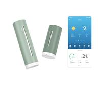Netatmo Station Météo ORIGINAL Menthe|2e génération|Capteurs Intérieurs & Extérieurs|Température, Humidité, Qualité de l'air, indice UV,Pollens, Prévisions météo|Compatible Apple Home, Alexa & Google