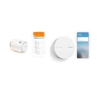 Netatmo Tête Thermostatique Connectée et Intelligente - Contrôle à Distance & Détecteur de Fumée Intelligent, 10 Ans de Batterie, Tests automatisés, Alarme Incendie connectée sans Box