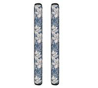 NETILGEN 1 paire de housses lavables pour poignée de porte de réfrigérateur - Motif fleur de lotus - Pour garder votre appareil de cuisine propre des taches, des taches de nourriture