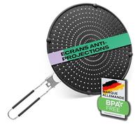 Netrox Pare-éclaboussures en silicone sans BPA pour poêle jusqu'à 30 cm - | Protection silicone anti-chaleur pour limiter les projections et débordements pendant la cuisson avec poêles jusqu'à 30 cm