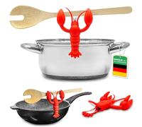 Netrox - Repose Cuillère Silicone - Gadgets Cuisine - Fixation facile sur le pot - Résistant à la chaleur, sans BPA - Accessoires, repose-cuillère, gadget pratique, ustensiles cadeau creuset cuillere