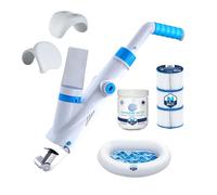 NETSPA Kit d'entretien Complet pour Spa, 3 Cartouches de Filtration, 20 Pastilles d'Oxygène Actif, Appui-tête, Porte-gobelet, Bassin Rince-Pieds, Aspirateur