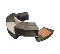 NETSPA N Mobilier Seul - Vita 140 - pour Spa - SP-MOB140R - Ensemble de 5 Modules Complémentaires - Compatible avec Spa Semi-Rigide Vita - Bancs Confortables en PVC Tressé/Structure Aluminium