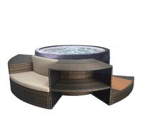 NETSPA - SP-VIP140MOB2 - NetSpa Vita 4 places + Mobilier - SPA Semi Rigide - Rond