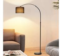 Nettlife Lampadaire arc métal - Noir