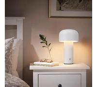 NETTLIFE Lampe de table LED sans fil à piles à intensité variable 2 W Lampe de chevet pour chambre à coucher Petite lampe champignon