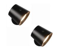 Nettlife Lot de 2 appliques LED intérieures - Noir