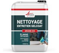 Nettoyant Coques Polyester Pont Gel Coat Pare Battage 5 L | Élimine les Taches, Ravive Gel Coat et Coques Polyester Jaunis, Pont, Pare-Battage, Bateaux - Arcane Industries