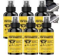 Nettoyant et dégraissant pour grils - Nettoyant puissant pour barbecue - Dissout le carbone et les résidus incrustés - Convient aux grils et fumoirs - Formule sans frottement pour les (6pcs)