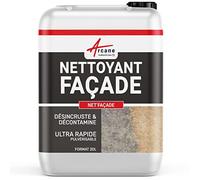 Nettoyant Façade, Produit Rapide pour Crépi et Enduit - NET'FACADE 20 L | Désincruste les Salissures, Action Rapide, Façade, Crépi, Pierre, Brique, Enduit, Algues et Lichens - Arcane Industries