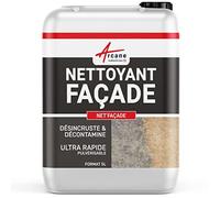 Nettoyant Façade, Produit Rapide pour Crépi et Enduit - NET'FACADE 5 L | Désincruste les Salissures, Action Rapide, Façade, Crépi, Pierre, Brique, Enduit, Algues et Lichens - Arcane Industries