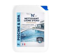 Nettoyant Ligne d'eau Piscine Professionnel 5 L - Élimine Graisses, Dépôts et Traces - Compatible Liner, Coque Polyester, Carrelage et PVC - Fabriqué en France - Tech N'Fast