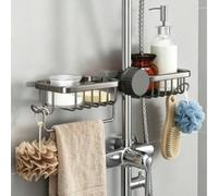 [Nettoyant - Nouveau rangement créatif] 1 pièce Organisateur de robinet en acier inoxydable, Égouttoir et rangement pour éponge de cuisine, Porte-chiffon, Étagère de rangement, Dispositif de rangement