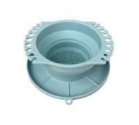 Nettoyant pinceau à l'huile - 16,3 x 6,5 cm Ne pas déverser avec palette et support, gobelet de nettoyage pour pinceaux aquarelle, station de lavage pliable en silicone