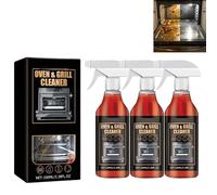 Nettoyant pour four et gril, spray pour grilles de four et gril, dégraissant puissant à action rapide, graisses brûlées et résidus alimentaires incrustés, multi-surfaces pour plaques de cuisson (3PCS)