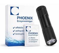 Nettoyant pour jardin 200g (pour 10L) : Nettoyant enzymatique + lampe UV pour détecter l'urine. Granulés concentrés pour nettoyer les terrasses et éliminer la mousse et les algues. Marque : PHOENIX