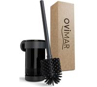Nettoyant pour toilettes mural avec support - Noir - En silicone