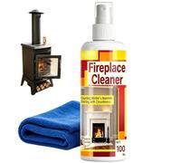 Nettoyant pour vitres de cheminée - 100 ml - Doux et puissant - Nettoyant anti-suie - Pour cuisines, barbecues, douches, baignoires, éviers, portes, carreaux, plans de travail, ménages et