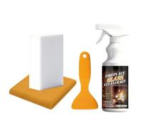 Nettoyant pour vitres de cheminée avec pour enlever la suie | Nettoyant pour cheminée et porte de four - 150 ml - Pour grille en acier, brique, pierre, carrelage - Pour l'intérieur et