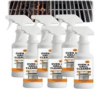 Nettoyant puissant pour four et gril, dégraissant en spray pour la cuisine, élimine les graisses et les résidus alimentaires incrustés, élimine les graisses épaisses et les dépôts (6pcs)