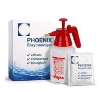 Nettoyant Terrasse Concentré 3x20g (3L) | + pulvérisateur | Meubles Jardin Bois Pierre Store | Dépôt Vert Intempéries | Enzymes Granulés 1:50 | Phoenix Enzymreiniger