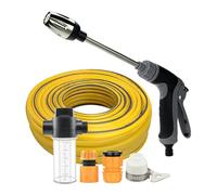 Nettoyeur à eau sous pression Tuyau 15 réglable | Laveuse à pression manuelle de voiture pour le lavage de véhicule, terrasse, élévation, allée, plancher et jardin