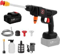 Nettoyeur à pression sans fil 200 W 50 bars, pistolet pulvérisateur, or, compatible avec Makita 18V, batterie 10 cellules incluse