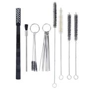 Nettoyeur D'aérographe Pistolet à Peinture 19 Pièces Kit de Nettoyage Accessoires Matériels Outil à Main Pièces D'aérographe Portable pour Outils de Pulvérisation 34 X 15 X 2 Cm