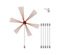 Nettoyeur de cheminée ensemble balayage perceuse électrique en Nylon entraînement baguette Flexible tête brosse rotative for balayer la suie,Haute Stabilité(9M)