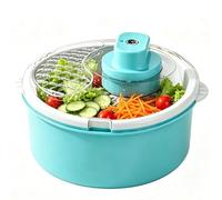 Nettoyeur de fruits électrique, essoreuse, sèche-linge, bol (Blue)